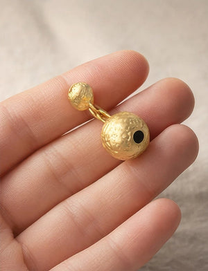 18 karat gold plated copper earrings earrings - ELLY
