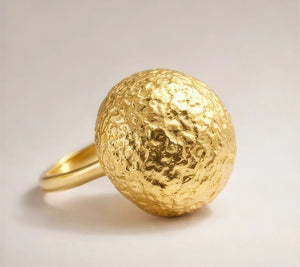 18 karat gold plated copper ring - ELLY
