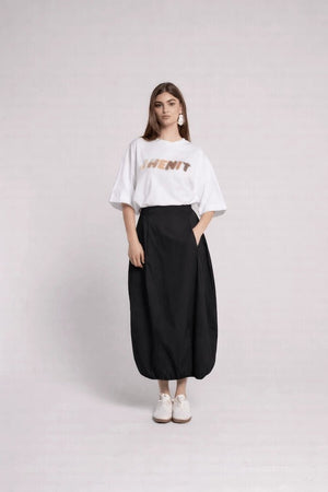 Balloon Midi Skirt – Nero - ELLY