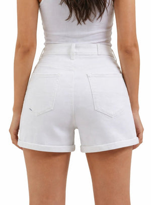 Classic White Denim Shorts – ELLY - ELLY