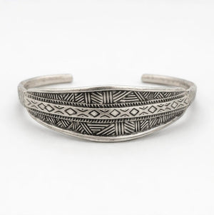 Copper bracelet coated in silver rhodium - ELLY