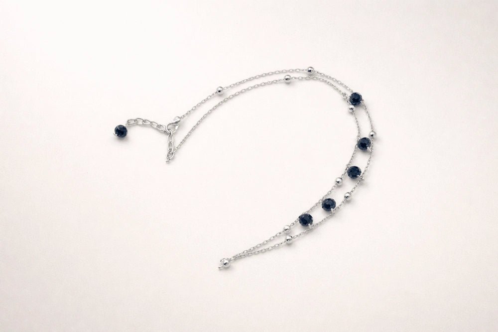 Crystal Chain Bracelet – Silver Tone - ELLY