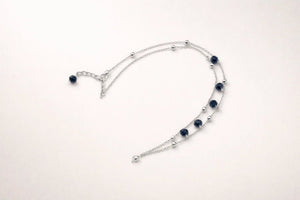 Crystal Chain Bracelet – Silver Tone - ELLY