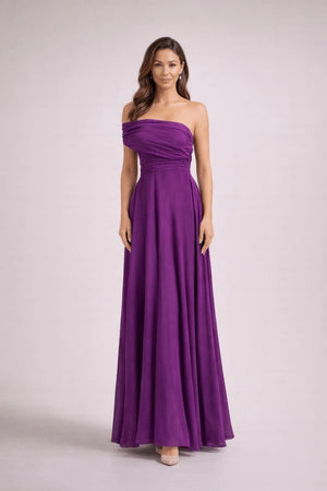 Draped Purple Dress – ELLY - ELLY