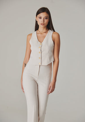 Eleganza Panna Sleeveless Vest - ELLY