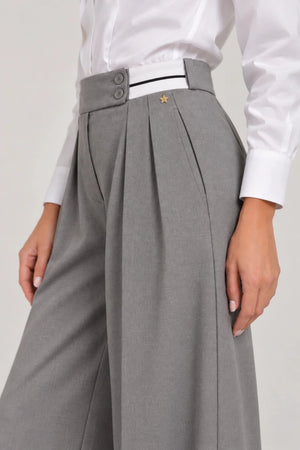 Grigio Sleek Sophistication Pants - ELLY