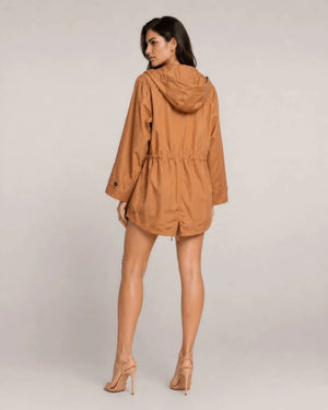 Lightweight Hooded Parka – Caramello - ELLY
