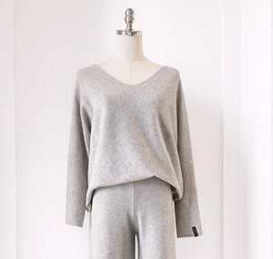 Maglia Oversize con Scollo Tortora - ELLY