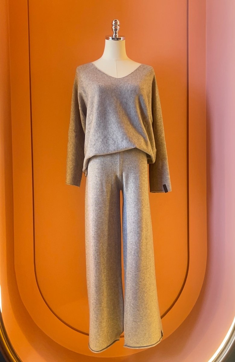 Maglia Oversize con Scollo Tortora - ELLY