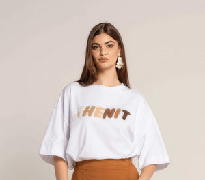 Oversized Embroidered Logo T-Shirt - ELLY