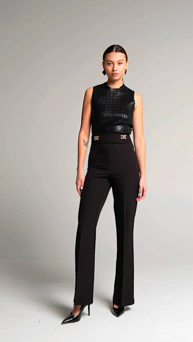 Pantaloni Flared con Dettagli Laterali - ELLY