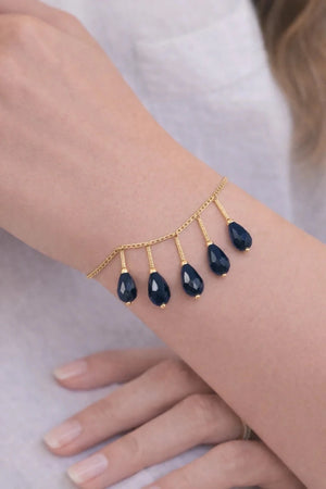 Preciosa Czech Crystal Bracelet in 18 Karat Gold - Plated Brass - ELLY