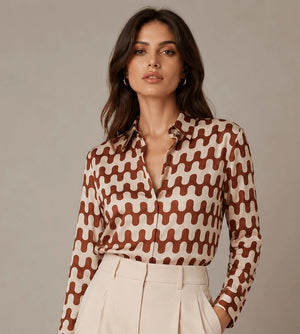 Retro Print Shirt - ELLY