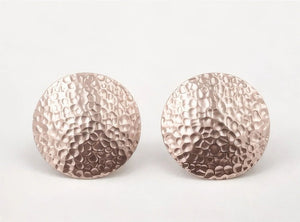 Rhodium coated brass earrings - ELLY