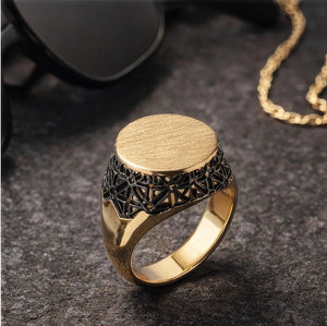 Rhodium - Coated Brass Ring - ELLY