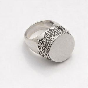 Rhodium - Coated Brass Ring - ELLY
