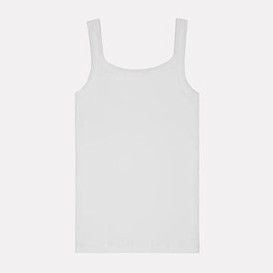 Ribbed Cotton Tank Top – BIANCO | Canotta in Costina - ELLY