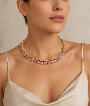 Rosa Royale Tennis Necklace - ELLY