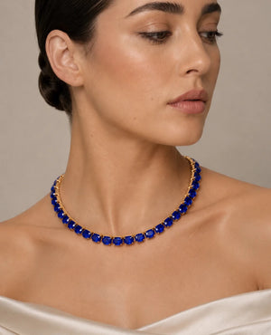 Sapphire Royale Tennis Necklace - ELLY