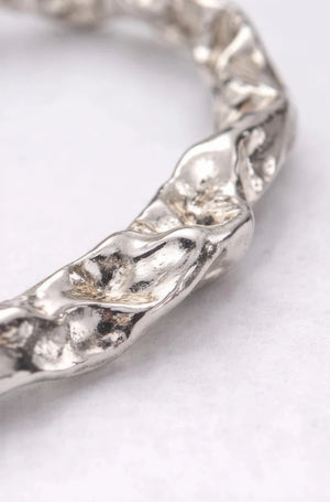 Silver Color Copper bracelet coated in rhodium - ELLY