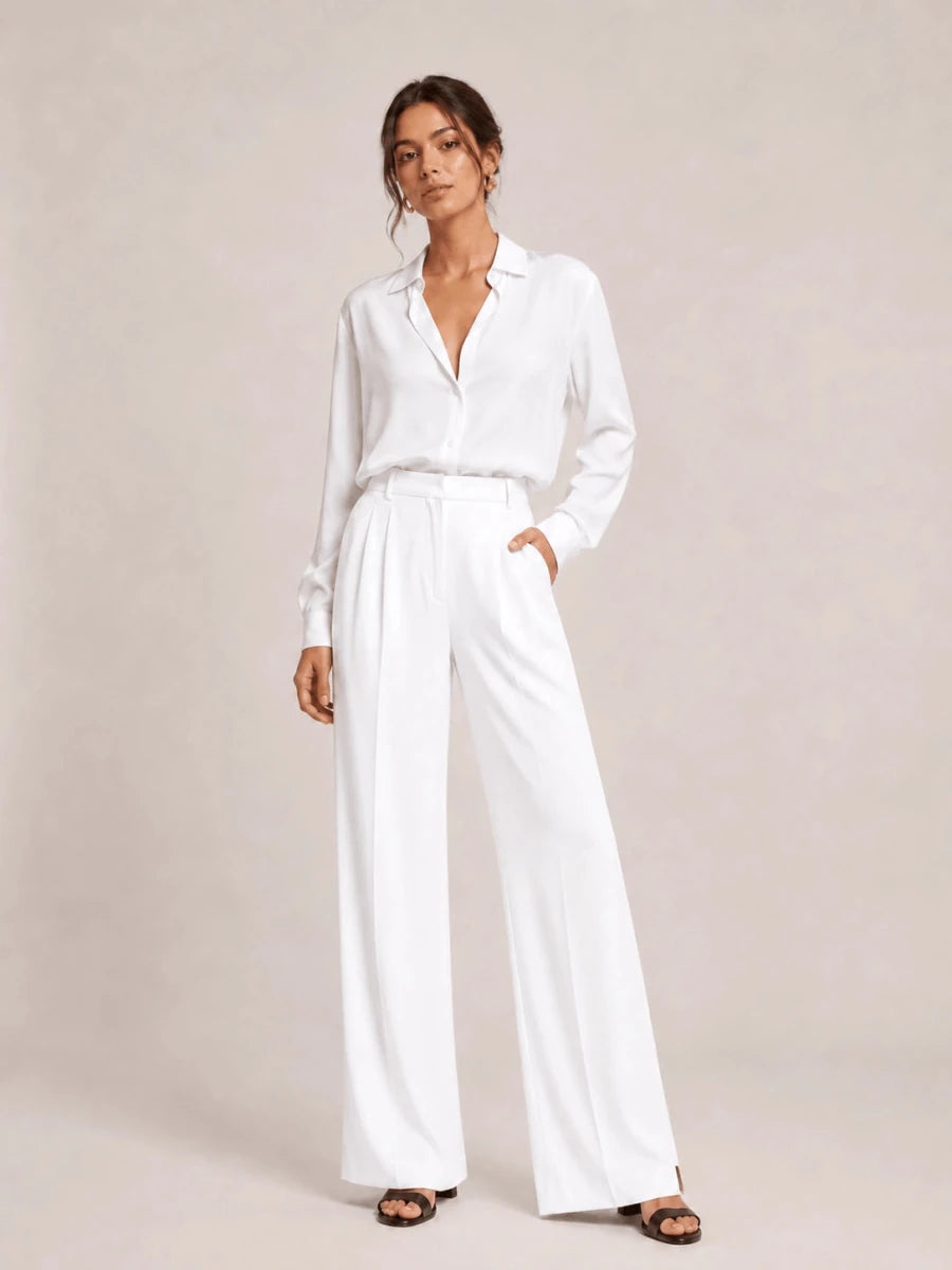 Tailored Straight - Leg Pants – Panna - ELLY