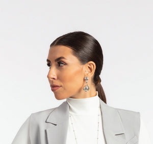 18 karat silver plated copper earrings - ELLY