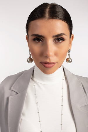 18 karat silver plated copper earrings - ELLY