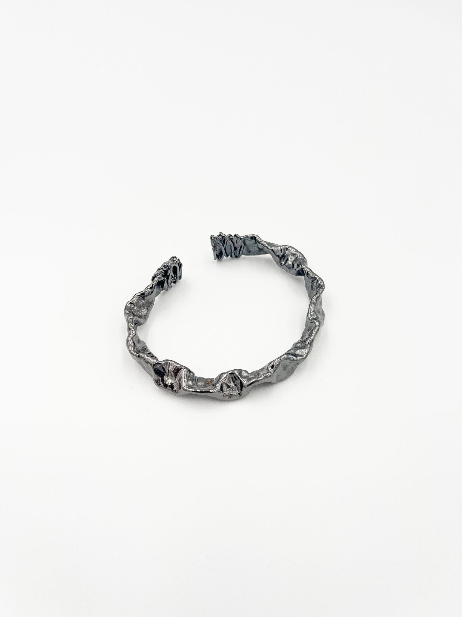 Black Copper bracelet coated in rhodium - ELLY