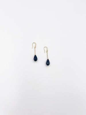 Black Preciosa Czech Crystal 18 Karat Gold-Plated Brass Earrings - ELLY