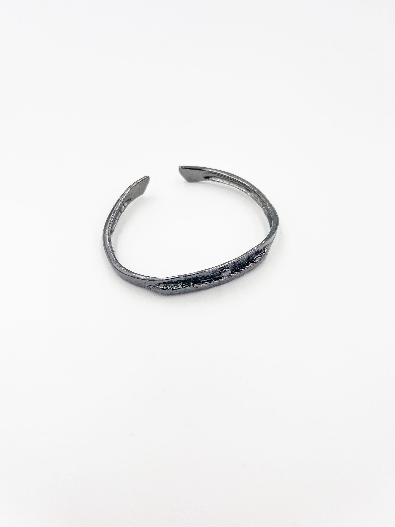 Copper bracelet coated in black rhodium - ELLY