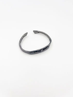 Copper bracelet coated in black rhodium - ELLY