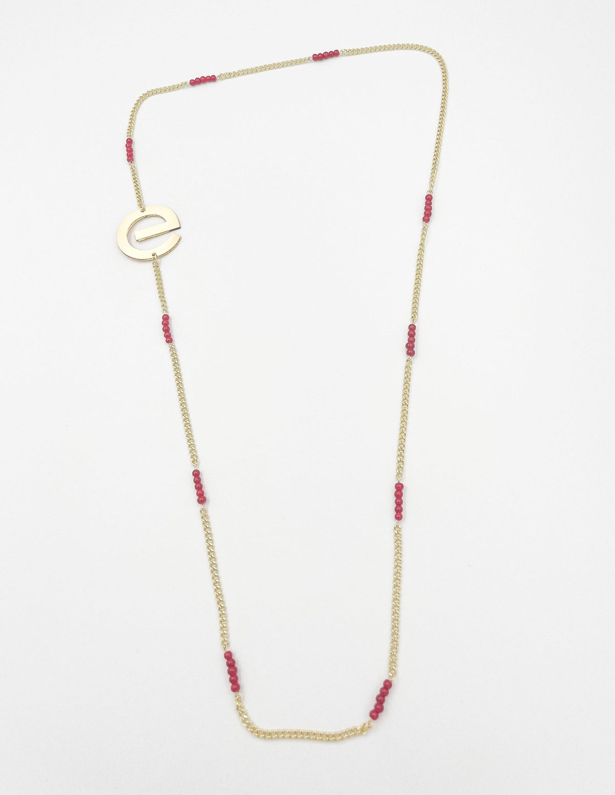 Red Crystal Ornaments 18K Gold Plated ELLY Necklace - ELLY