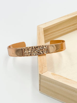 Rhodium coated brass bracelet - ELLY