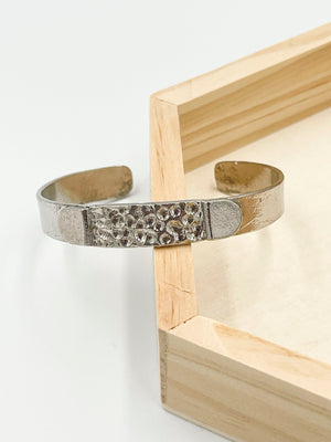 Rhodium coated brass bracelet - ELLY