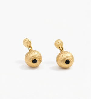 18 karat gold plated copper earrings earrings - ELLY