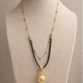 18 karat gold plated copper necklace - ELLY