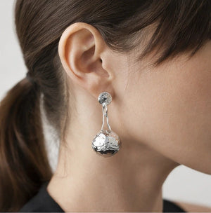 18 karat silver plated copper earrings - ELLY