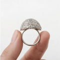 18 karat silver plated copper ring - ELLY