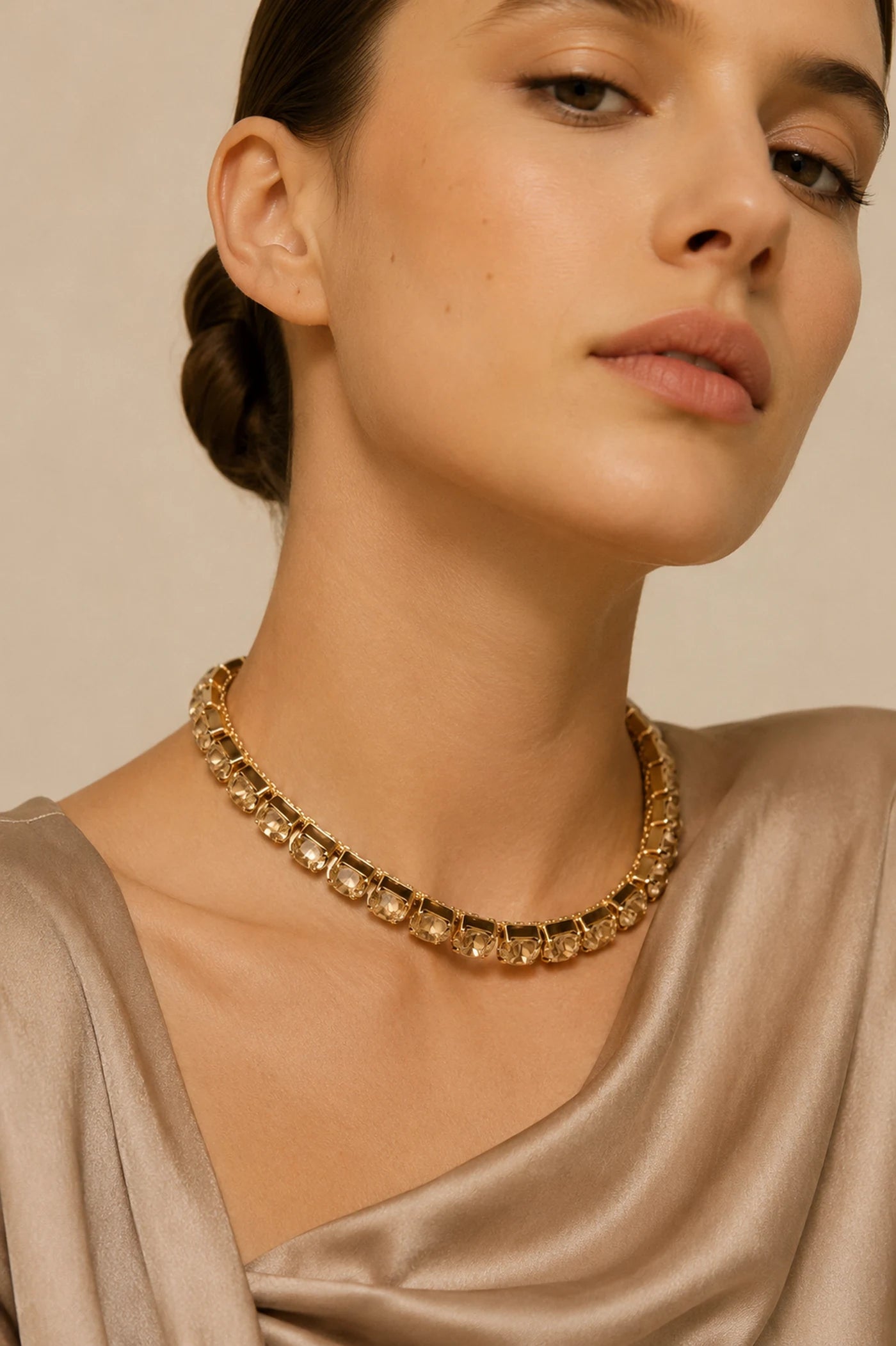 Champagne Lumière Tennis Necklace