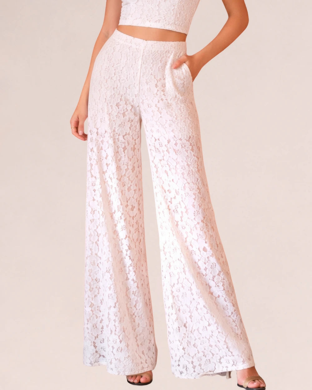 Lace Wide-Leg Pants – PANNA