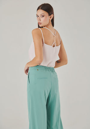 AquaMenta Italian Wide-Leg Pants - ELLY