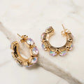 Aurora Lumière Crystal Hoop Earrings - ELLY