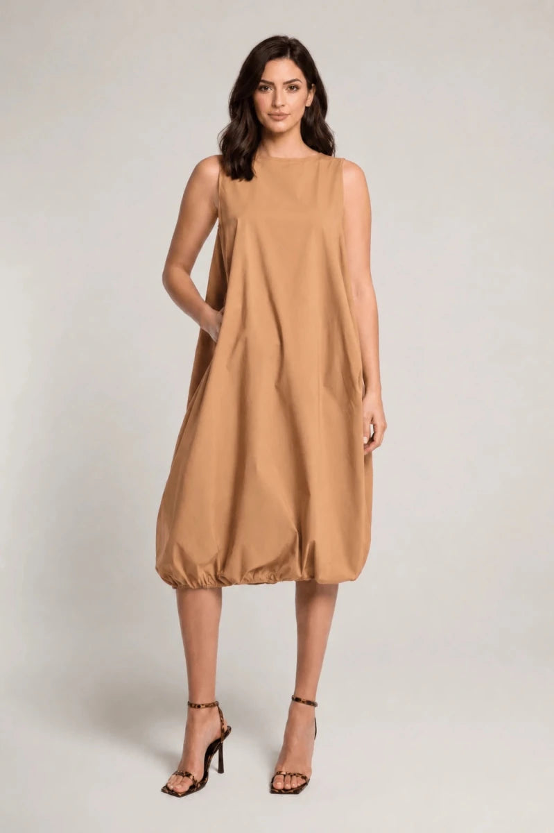 Balloon Midi Dress – Caramello - ELLY