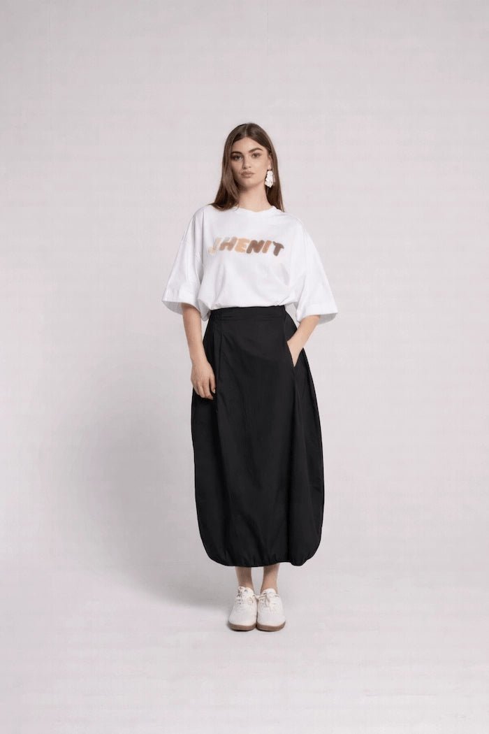 Balloon Midi Skirt – Nero - ELLY