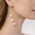Baroque Pearl Drop Earrings in 18K Gold - Plated Brass - ELLY