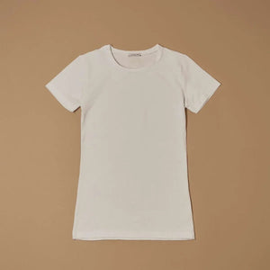 Basic White T-Shirt a Girocollo - ELLY