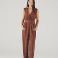 BellaPlunge Italian Jumpsuit - Marrone - ELLY