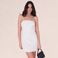 Bianco Back Bow Mini Dress - ELLY