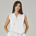 Bianco White Gilet - Timeless Chic Collection - ELLY