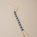 Blue Jade Double Chain Necklace - ELLY